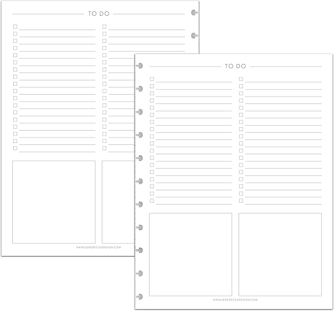 BetterNote To Do List Refill Pages for Disc Notebooks, Fits Levenger Circa, Happy Planner, Staples Arc, TUL, Talia (11-Disc, 8.5"x11", Classic- 25 Sheets)