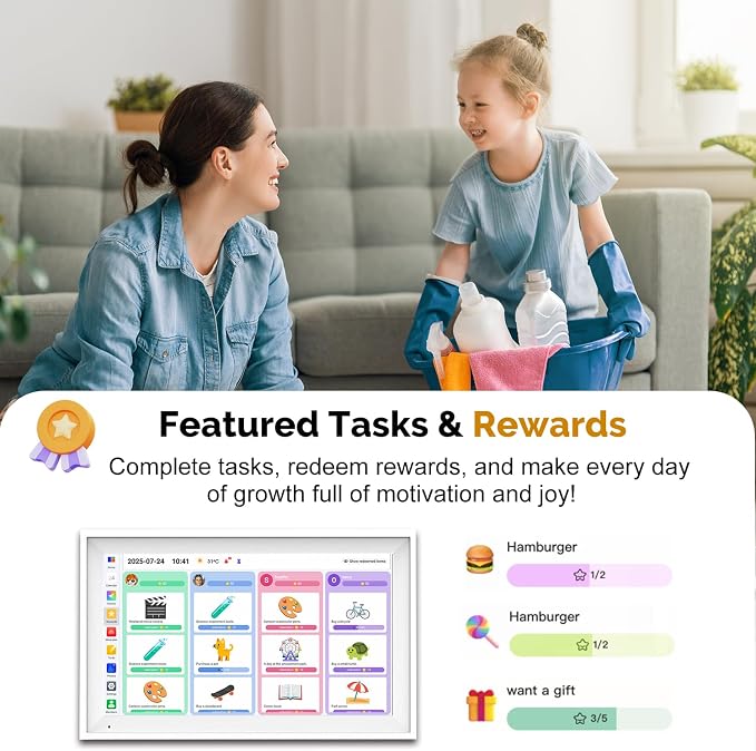 15.6 Inch Digital Calendar Wall Touch Screen, 64GB Electronic Calendar Wall Planner & Chore Chart, Touchscreen Family Organizer for Schedules,Wall and Desk Mountable,Gifts for Women Men Mom Dad