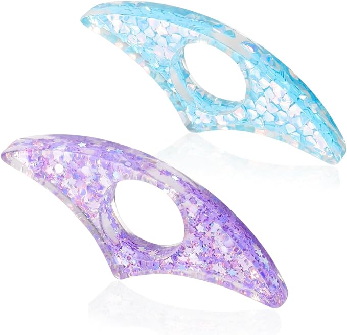 2 Pcs Thumb Book Page Holder Star Resin Book Page Holder Bookmark Reading Accessories for Book Lovers Transparent Book Opener Holder Bookmarks Gifts for Books Lovers Readers Students Teachers Bookworm