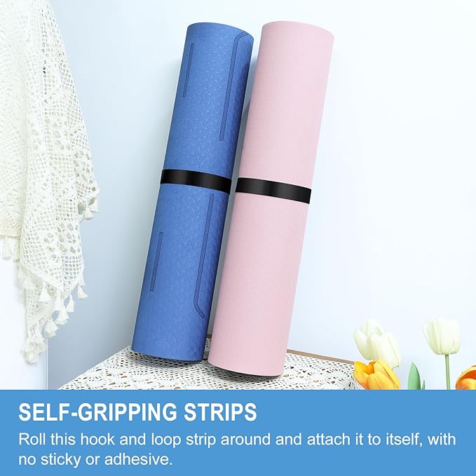 1/2in x 200ft Hook and Loop Roll | Double-Sided Strips, Self-Gripping Straps | Reusable Multi-Purpose Wrap Fasteners for Home, Office, Data Center, and More (100ft x 2 Rolls)