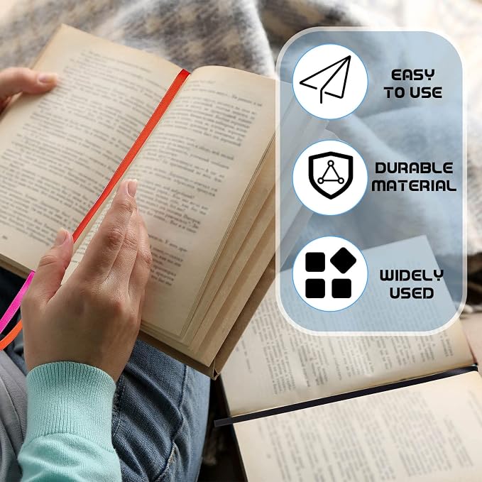 6 Pieces Bible Ribbon Bookmark Multi Ribbon Page Marker Leatherette Bookmark for Books(Classic Color)