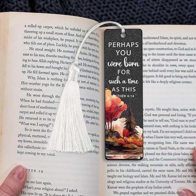 Christian Purpose - Affirming Bookmark, Inspirational Gift for Believers, Uplifting Present for Spiritual Readers, Spiritual Bookish Present, Unique Autumn & Scripture Design Bookmark, WCB83