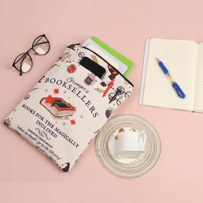BLUPARK HP Inspired Book Sleeve HP Potter Gifts Book Lovers Gifts Book Covers for Paperbacks Potter Merch Bookish Gift