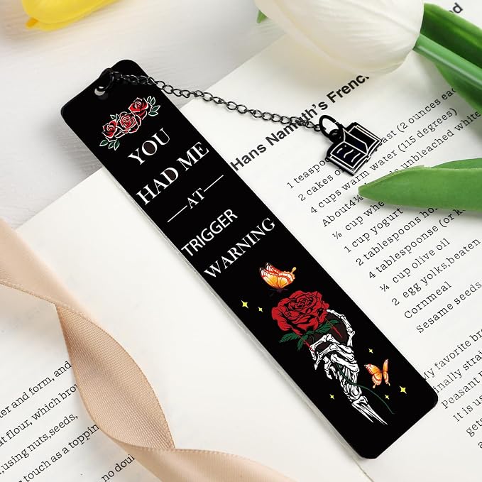 Dark Romance Bookmarks Gifts - Funny Bookmarks for Reading Women, Spicy Gothic Gag Book Marks for Book Lovers, Halloween Thanksgiving Christmas Birthday Gifts for Friends Reader