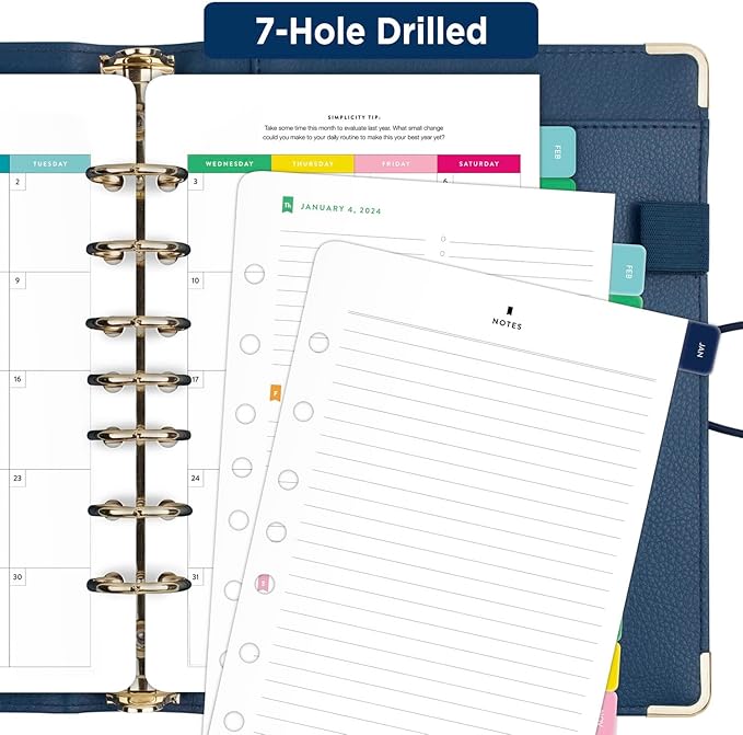 AT-A-GLANCE Simplified by Emily Ley 2024 Daily Refill Set, 5-1/2" x 8-1/2", Desk Size, One Page Per Day Refill (EL100-4311-24)