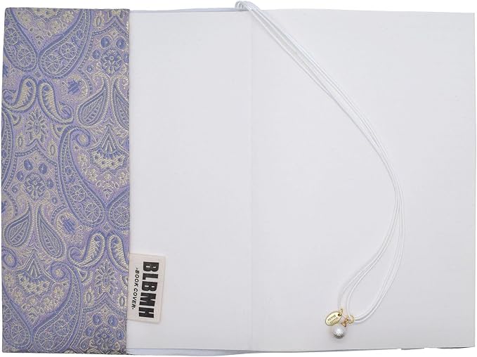 BLBMH A5 Journal Cover | Non-Stretch Fabric Notebook Sleeve with Bookmark, Handmade 5.5x8.3 Washable Privacy Protector for Paperback Bible Hardcover, Gift for Women - HY Purple