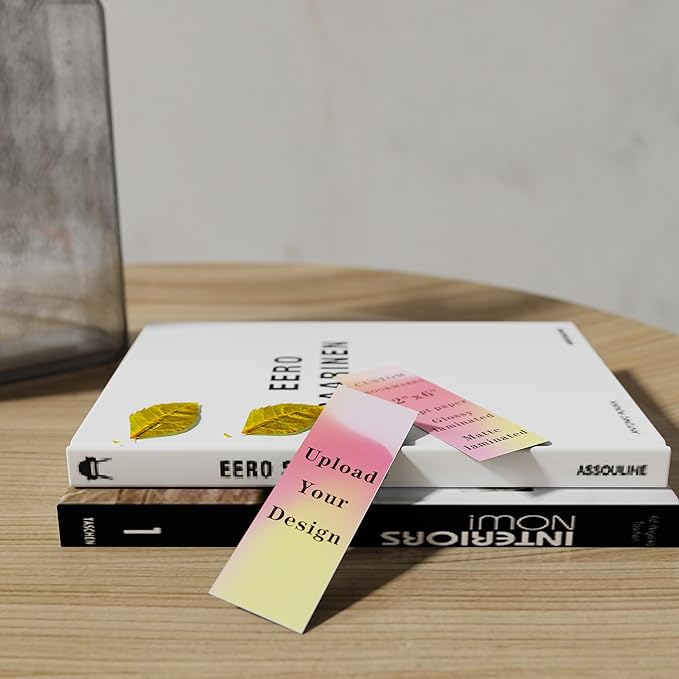 Custom Bookmarks - 16pt Paper 2"x6" - Glossy/Matte Laminated - (100 to 500 Cards) - Personalized Bookmarks (200)