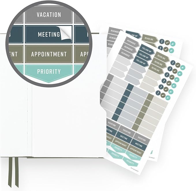 AT-A-GLANCE Foundation Planner, Undated Inspiration Journal, Set Goals, Track Progress, Create Habits, Weekly & Monthly, Small, 5-3/4" x 8-1/4", Green (FD-200-60)