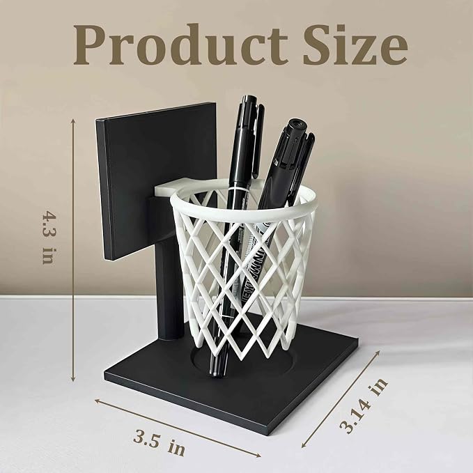 Funny Pen Holder for Desk, Unique Cool Pen Holder, Funny Office Desk Accessories for Men, Cool Office Desk Decor Gadgets, Unique Office Desk Accessories, Basketball Decor Gift