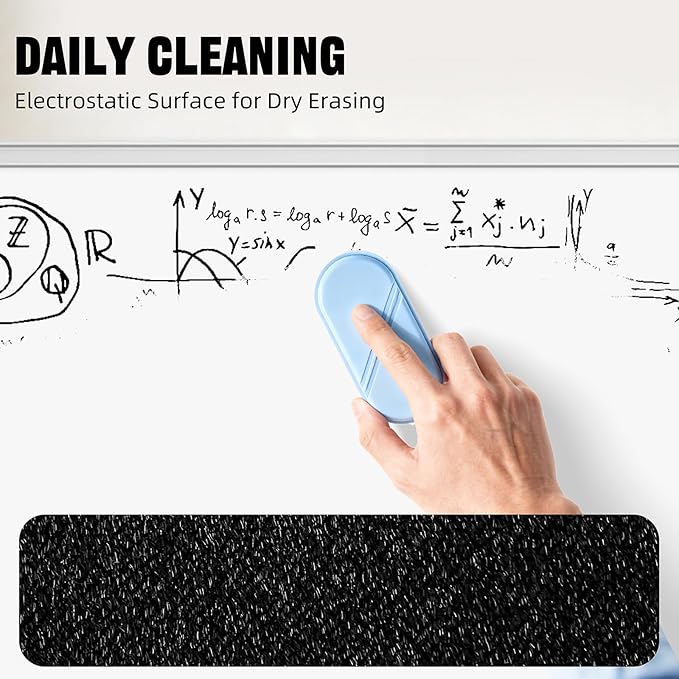 Magnetic Detachable Dry Erase Eraser, Glass Board Erasers, 1 Pack, Whiteboard Eraser for Dry Erase Board, Glass Board, Calendar Board, Office and School Supplies (Blue)