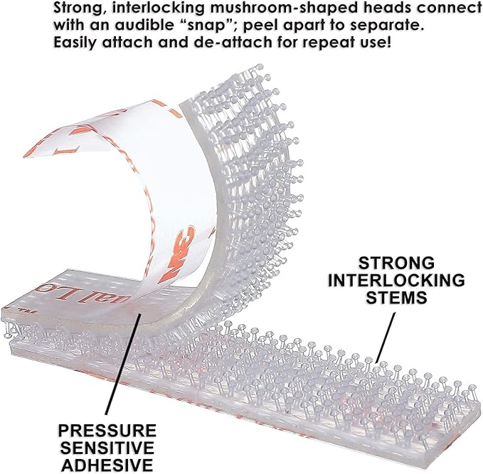 100 Pieces EZ Pass Mounting Strips 3M Dual Lock Tape Strips for EZ Pass I-Pass SunPass Toll Tag