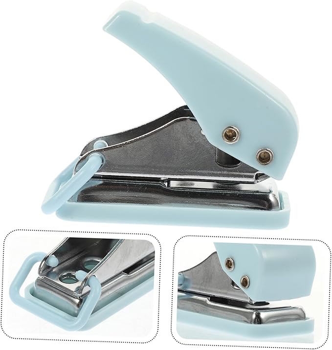 Gatuida Mini Hole Punch for School and Office Portable Small Hole Puncher Adorable Desk Accessory for Students and Teachers Compact Punch Tool for Arts and Crafts