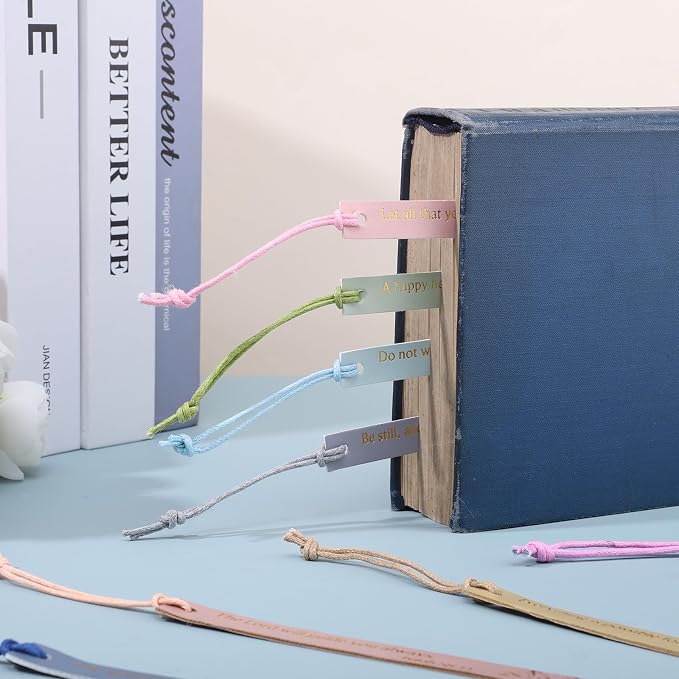 12Pcs Bible Bookmark, Christian Bookmarks for Women Leather Bookmark Gifts for Women Mom Kids Book Lovers Readers Students (Pastel)