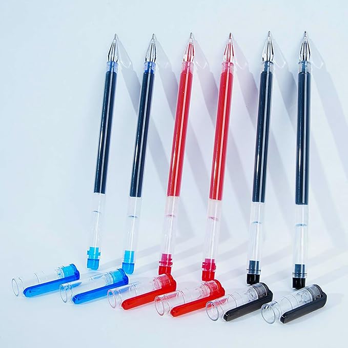 Gel Pens, 0.38mm Ink Pens Smooth Writing Pens, Quick Dry Ink Pens, Set of 10 (Blue)