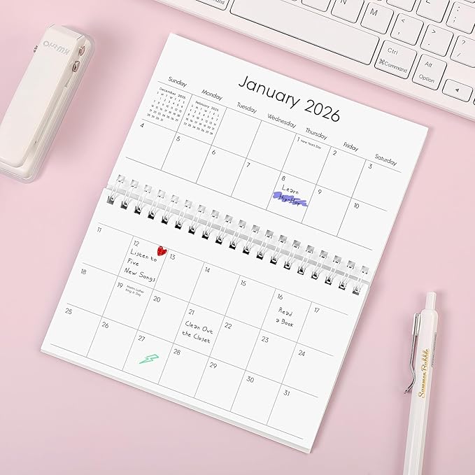 KONVINIT Pocket Calendar 2025-2027, 2026 Pocket Calendar - 3.5”×6.5” - Runs from September 2025 until December 2027, 2026 Planner with Coil for Planning