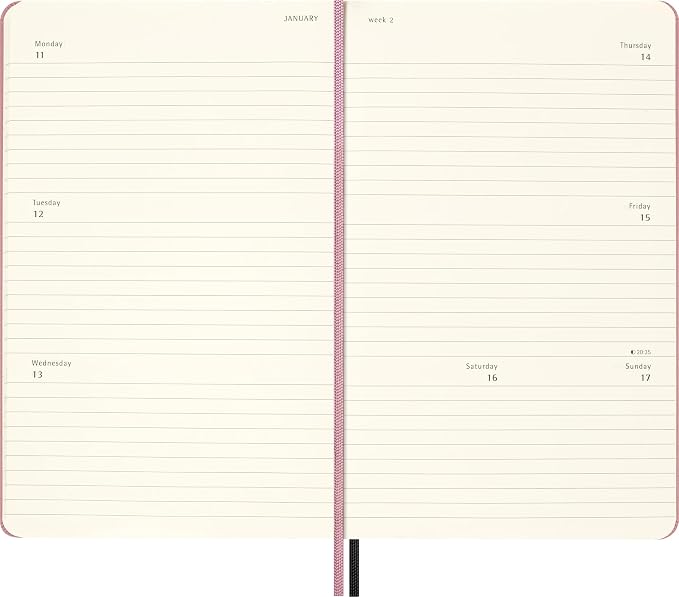 Moleskine x BLACKPINK Limited Edition 18-Month Weekly Planner 2026–2027, Hard Cover, Large (5" x 8.25"), Black & Pink, 208 Pages, Dated July 2026–December 2027