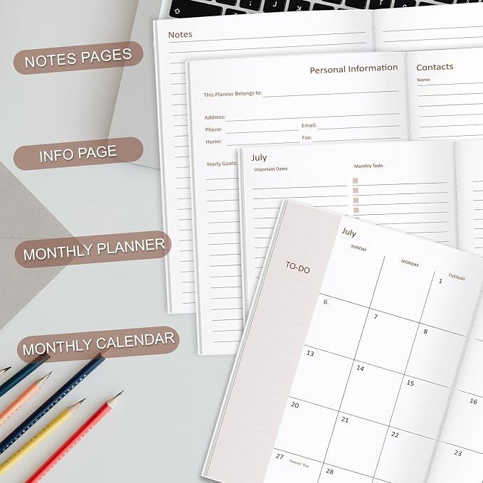 2026-2027 Monthly Planner - Month Calendar from July 2026 - December 2027, Monthly Planner 2026-2027 Easy to Organize Your Daily Life