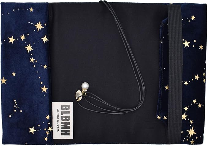 BLBMH Velvet A6 Book Cover 4x6 | Handmade Non-Stretch Fabric Sleeve with Bookmark | Washable Soft Protector for Paperback Bible Journal | Gift for Women - Velvet Blue