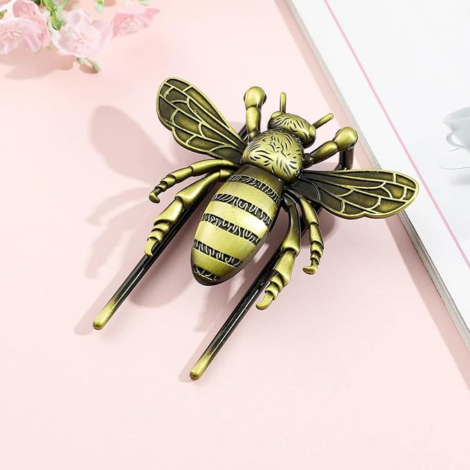 Honeybee Bookmark,Metal Bookmarks,Journal Clip,Book Page Holder,Vintage Book Clip,Hold Journal Open While Writing and Free Your Hands, Gifts for Book Lovers, Readers, Writers (Honeybee)
