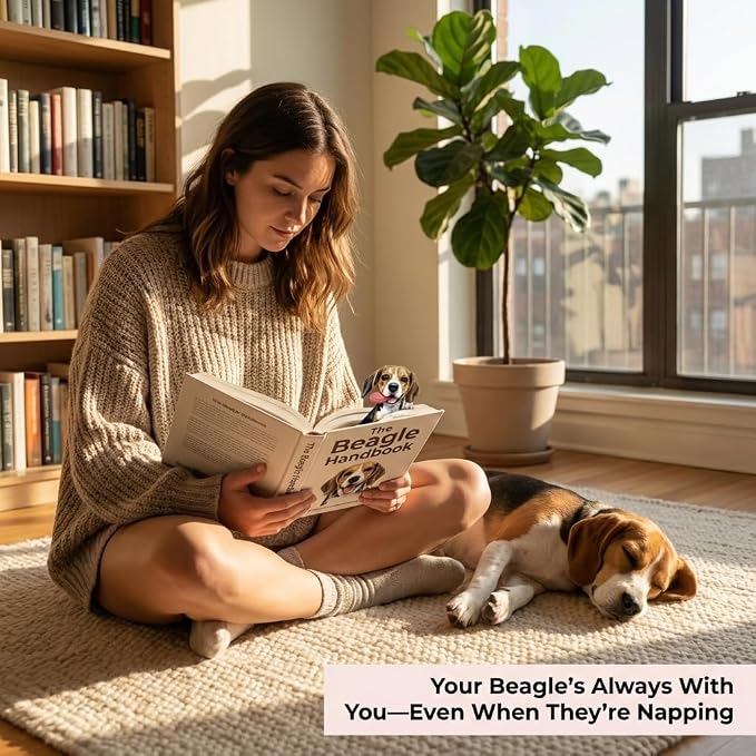 Beagle Magnetic Bookmarks Set of 8 – Cute Dog Bookmark Clips, Funny Dog Page Markers with Playful Poses, Magnetic Book Marks for Dog Lovers, Animal Bookmarks Gifts for Dog Moms & Women