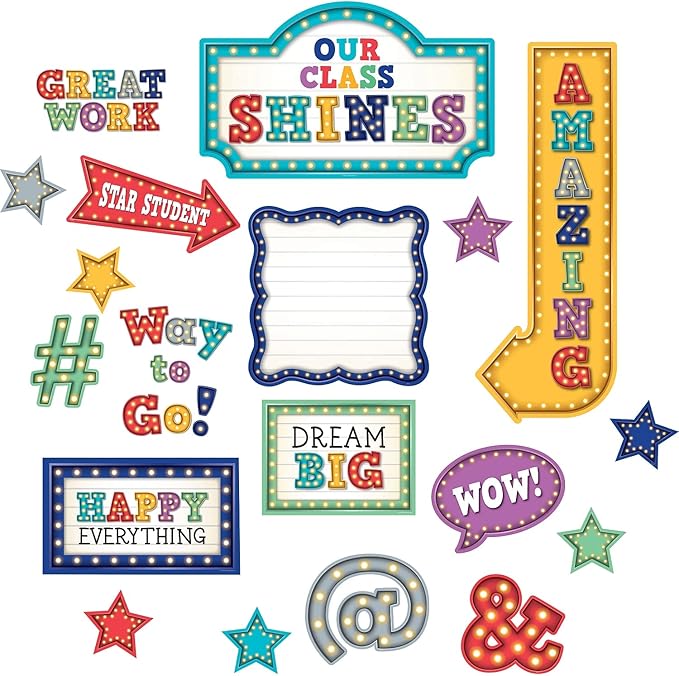 Teacher Created Resoruces Marquee Our Class Shines Bulletin Board (TCR3603)