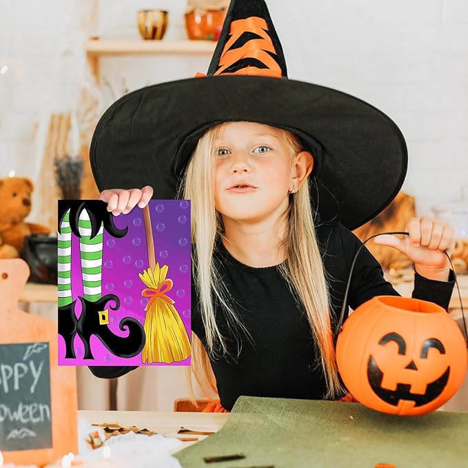 COCHIE 36PCS 8x10 Inches Halloween Coloring Pages for Kids, Bulk Color Your Own Halloween Paper Crafts Party Favors, Small Coloring Sheets Holiday Gifts