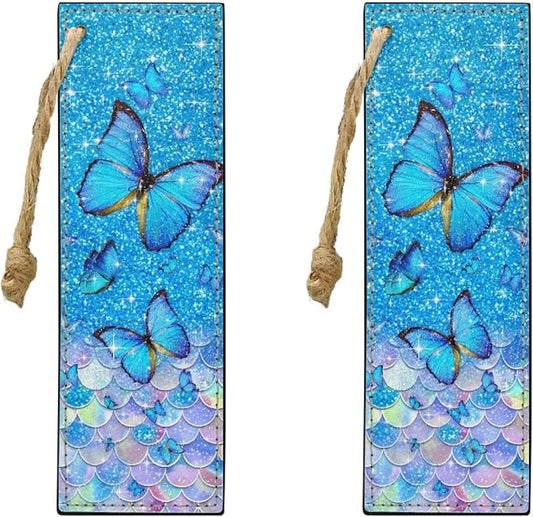 Butterfly Mermaid Scales Bookmark Set of 2 for Bibles Personalized Bookmark for Book Lovers Bookmarks for Reading Lovers