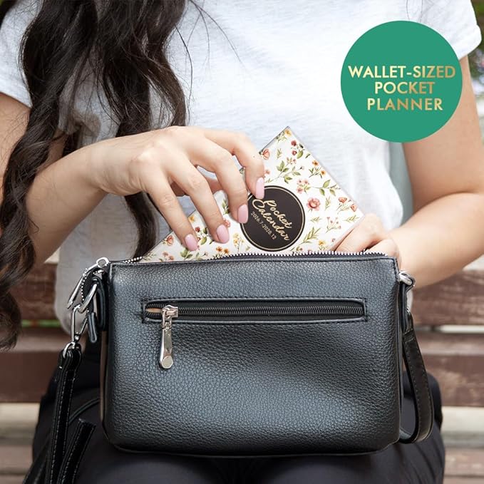 Pocket Calendar 2026-2028 for Purse,Small Pocket Planner 2026-2028 for Purse 3.5×6.5In,30 Month Organizer from Jul 2026 to Dec 2028 Mini Planner with Pvc Cover for Organizing & Planning