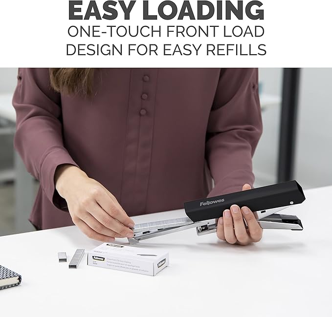 Fellowes LX890 Handheld Plier Stapler, Office and Desktop, 40 Sheet Capacity, Black