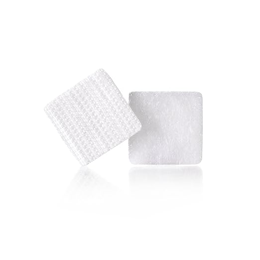 VELCRO Brand - Thin Clear Fasteners | General Purpose/Low Profile | Perfect for Home & Sticky-Back Fasteners, Removable Adhesive, 0.88" X 0.88", White, 12/Pack