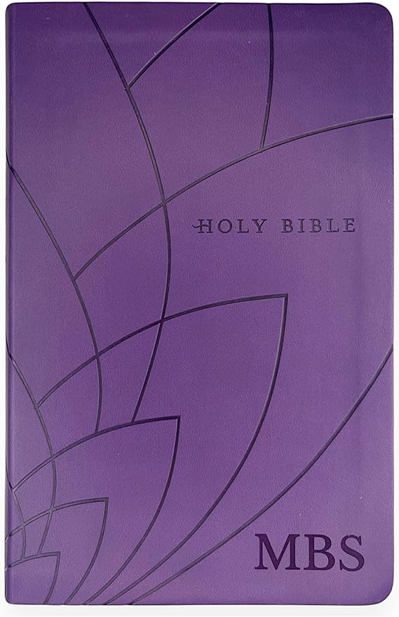 Personalized NLT Bible Faux Leather New Living Translation Bible Small Print Size with Petal Design | Custom with Name, Date or Text | Gift for Religious Celebrations | Purple