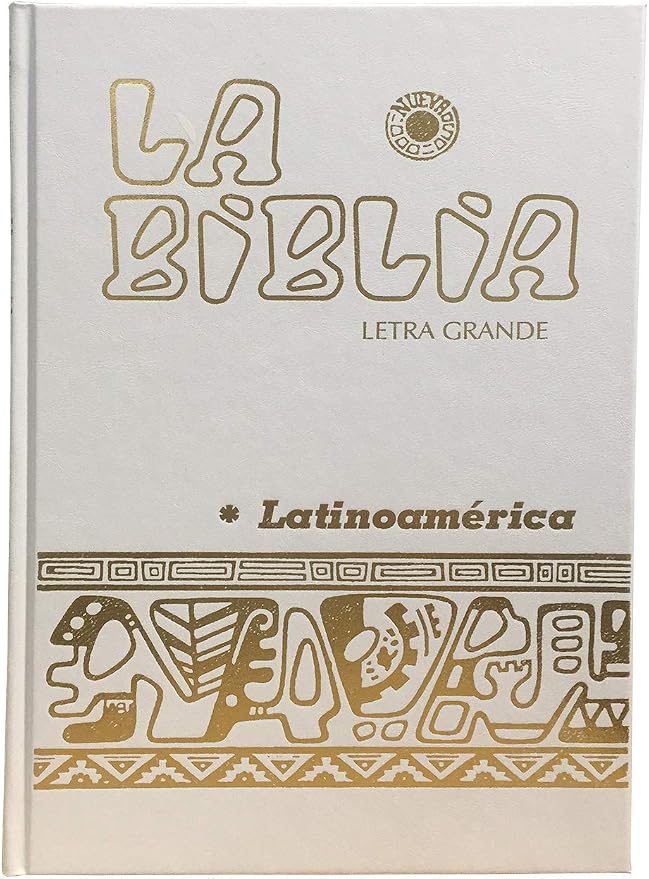 Coladera La Biblia Catolica Latinoamericana Letra Grande Edicion Cartone en Español con Señalador Biblico - The Latin American Catholic Bible Spanish Edition with Bookmarks (White)