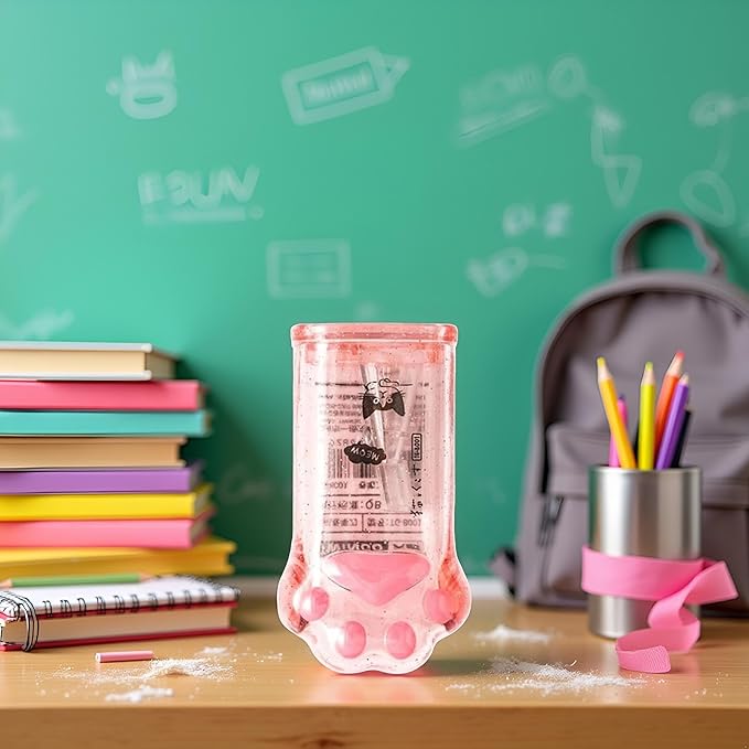 Pink Cute Cat Paw Pencil Sharpener Kawaii School Supplies Student Prize Kids Gift Kawaii Pencil Sharpener Cat Schools Supplies for Girls Cat Lovers Office School Home Writing and Correction Supplies