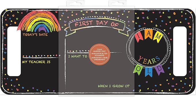 RoomMates First/Last Day of School Rainbow Chalkboard, RMK5369CB