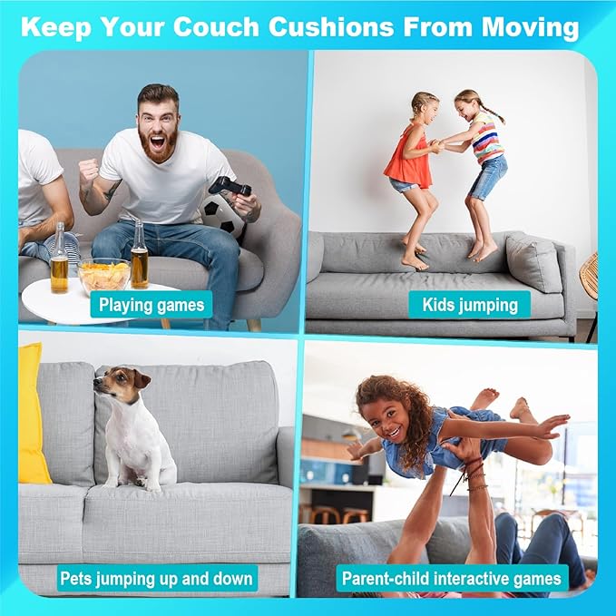 4.4 Inch x 19 Feet Strips with Adhesive Heavy Duty, Black Couch Cushion Tape, Nylon Sticky Back Fastener Roll, Non Slip Rug Grippers, Keep Couch Cushions from Sliding