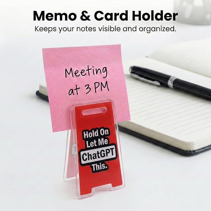 30 Pcs Office Note Holder Clips, Mini Acrylic Yellow Desk Signs Decor Gift for Colleague Leader Employee Birthday