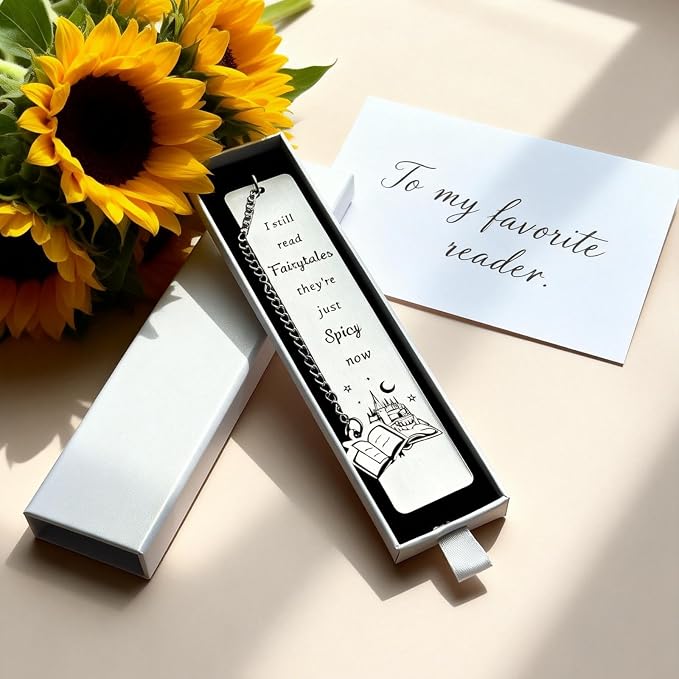 Funny Bookmark Gifts for Women Men, Bookish Birthday Gifts, I Still Read Fairytales They're Just Spicier Now, Book Mark for Best Friends Reader Funny Christmas Gifts Bookmarks for Women Men