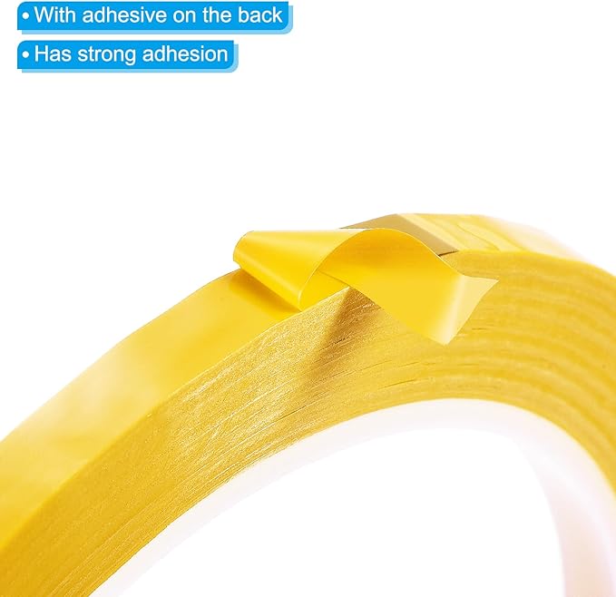 PATIKIL 1/4" Whiteboard Tape, 6 Pack Thin Dry Erase Tape for Graphic Chart Marking DIY Art, Dark Yellow