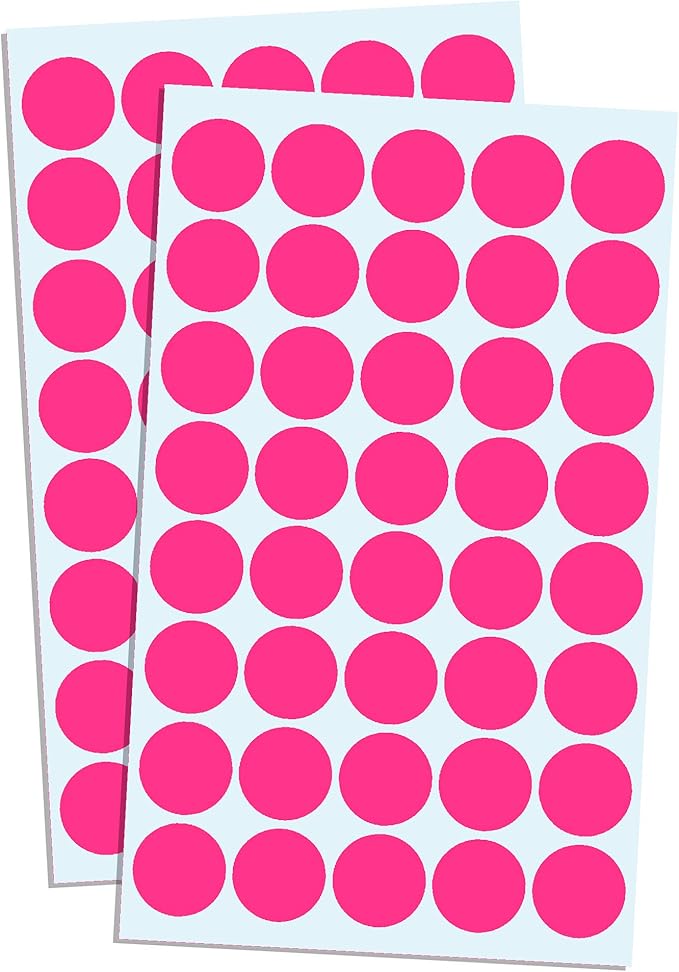 8000 Pack, 3/4" Round Dot Stickers Circle Labels - Pink