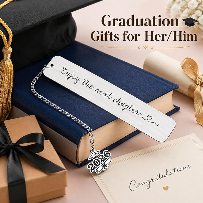 Graduation Gifts Class of 2026 Senior Bookmarks Gifts for Him Her Inspirational Grad Students Gifts for High Middle Medical Nurse School Students Motivational Gifts Surgery Graduate from Mom Dad