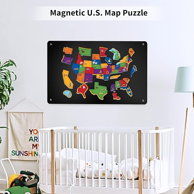 17.7" x 11.8" 2 Pack Black Metal Magnetic Board - Magnet Bulletin Board to Display Magnetic Letters Numbers Animal, Poetry, Spice Jars, Notes, Photos, Suitable for Wall, Refrigerator, Cubicle