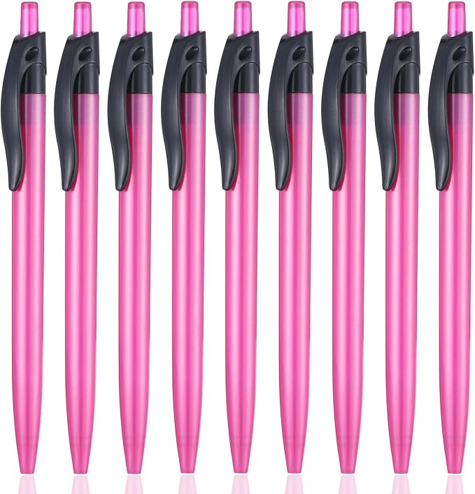 Retractable Red Ballpoint Pen for Smooth Writing 1.0mm Medium Pack of 100 Red Ink Pen, Click Red Pens Bulk with Comfort grip, Idea for Journaling, Planner, Note Taking Office School Supplies