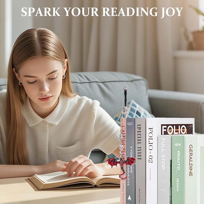 Fourth Wing Novelty Sword Bookmark Dragon Book Marks for Book Lovers Reading Men Gifts