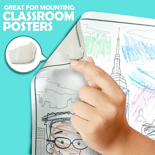 Darice Mounting Putty 4-Pack - Removable Non-Toxic Sticky Tack Poster Putty 2oz x 4 - Reusable Sticky Wall Adhesive - Versatile Application Paper, Wood, Metal, Plastic and More