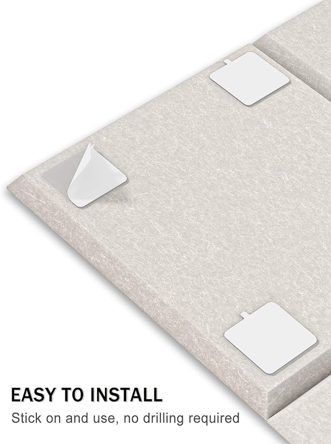 Hsurbtra Large Cork Board for Wall 47 x 36 Inch, 12 Pack Felt Bulletin Notice Board with Pushpins for Office Home School Farmhouse Wall Decor, Beige