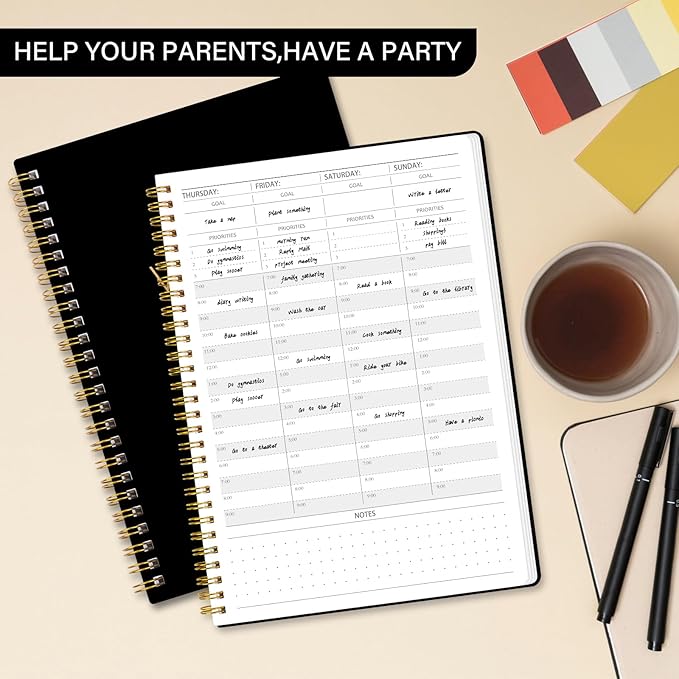Weekly Appointment Planner with Hourly Schedule,Priorities & Habit Tracker Organizer,7.5"×10" for Office,School,Family