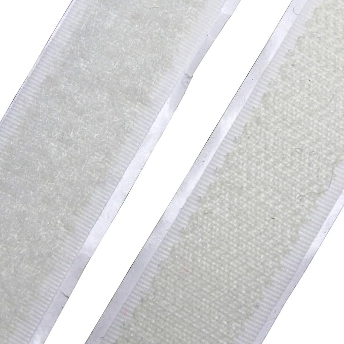 BlueDot Trading Self Adhesive Sticky Back Hook and Loop Tape for use with Bags, Clothes, Costumes, Office, Home, Crafts, or School, 3/4” (.75 inch) Wide (White, 5 Feet)