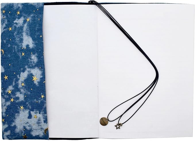 BLBMH 5.5x8.5 Fabric Bible Cover Non-Stretch | Built-in Bookmark | Handmade Washable Book Sleeve for Paperback Journal Privacy Reading Gift for Women - Denim