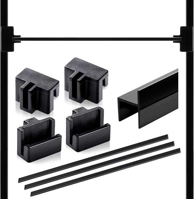 14 Pcs File Cabinet Rails Set 1/2 Drawer Sides Hanging File Rail Clips PVC Storage Folder Plastic Clips for Drawer Holder Organizer(Plastic)