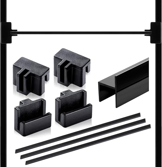 14 Pcs File Cabinet Rails Set 1/2 Drawer Sides Hanging File Rail Clips PVC Storage Folder Plastic Clips for Drawer Holder Organizer(Plastic)